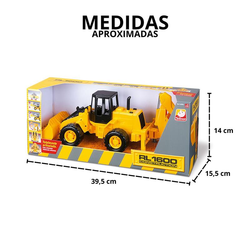 Retroescavadeira RL 1600 Brinquedo Infantil Articulada 70cm